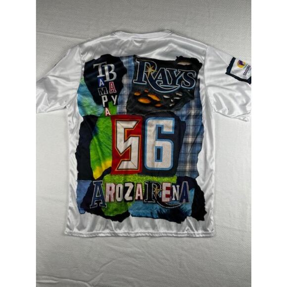 Tampa Bay Rays Patchwork T-Shirt Size XL Tropicana Field Daiquiri Deck - Picture 4 of 8
